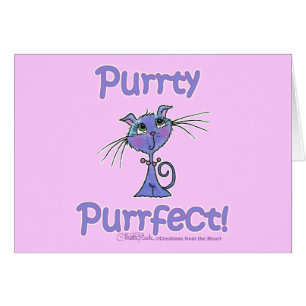 Purrty Purrfect Kattunge Hälsningskort