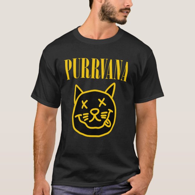 Purrvana söt och katt t shirt (Framsida)