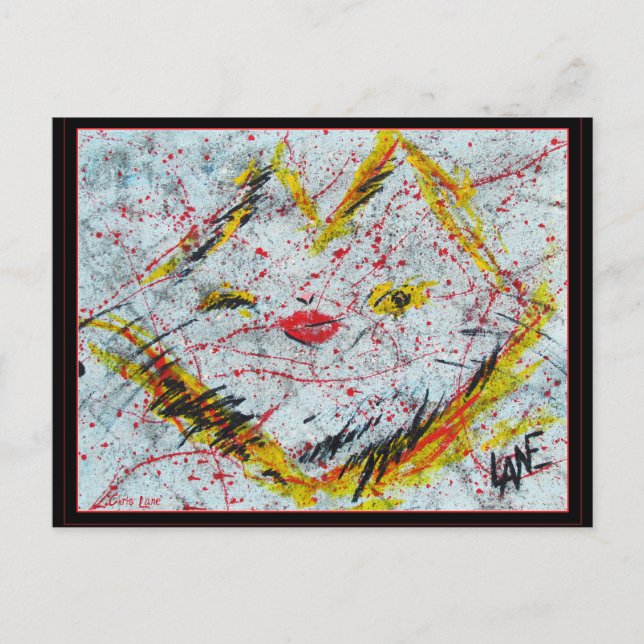 Purrz mitt vykort för logotyp på galleriet (Framsida)