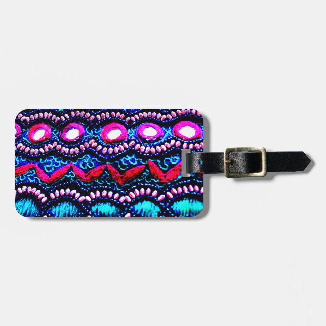 Purse Embroidery från Indien Bagagebricka (Horisontell Framsida)