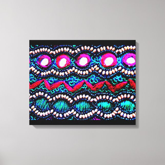 Purse Embroidery från Indien Canvastryck (Framsida)