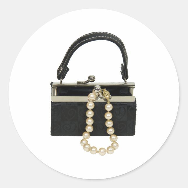 PursePearls052409 Runt Klistermärke (Framsida)