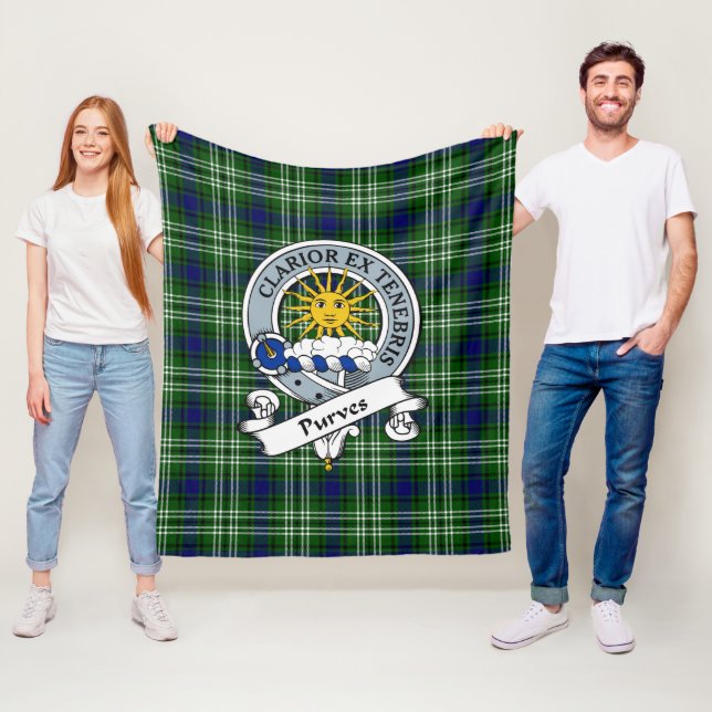 Purves Klansymbol Tartan Rutig Fleecefilt (På plats)