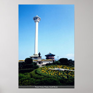 Pusan Torn, Pusan, Sydkorea Poster