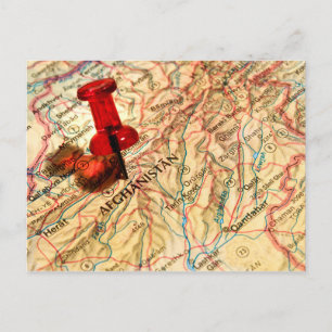 Puschpin på en atlas (Afghanistan) Vykort