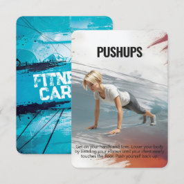 Puschup Fitness Card med blå säkerhetskopiering Spara Datumet