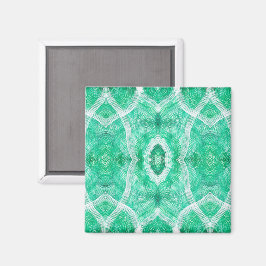 Push Abstract Light Green White Watercolor Art Magnet