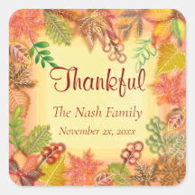 Push Art of Fall Foliage for Thanksgiving