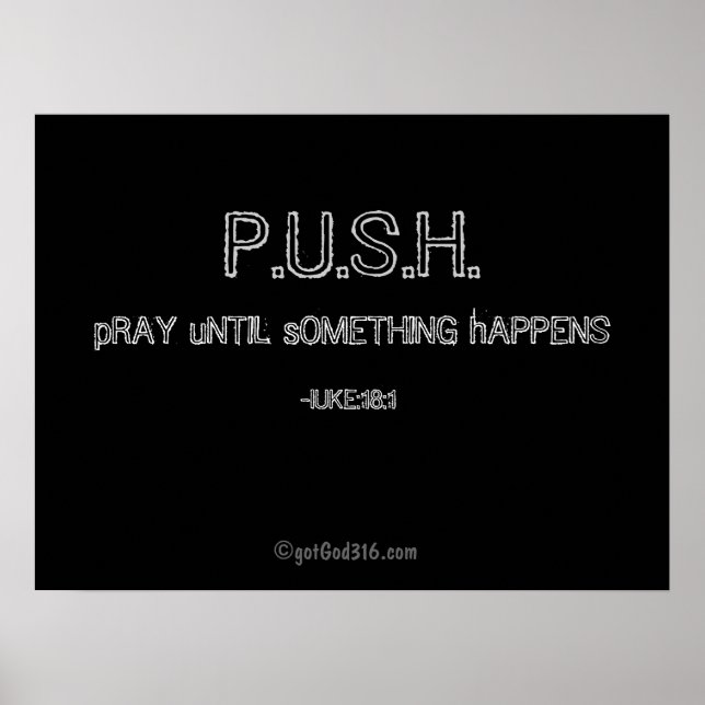 PUSH (be tills något händer) gotGod316.com Poster (Framsidan)