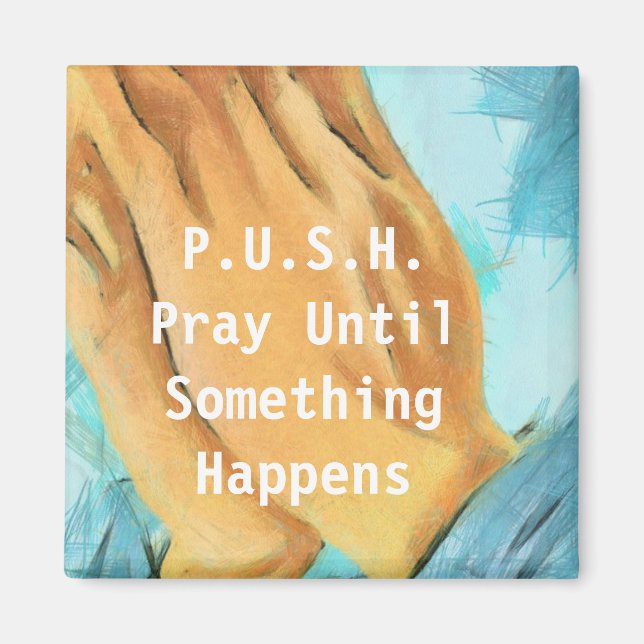 PUSH Christianity-citat och ord Magnet (Framsidan)