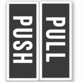 Push-Drag-Lodrät-Stickers-tecken Klistermärken