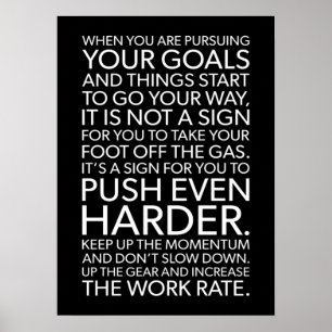 Push Harder - Framgångsrika motiv Poster