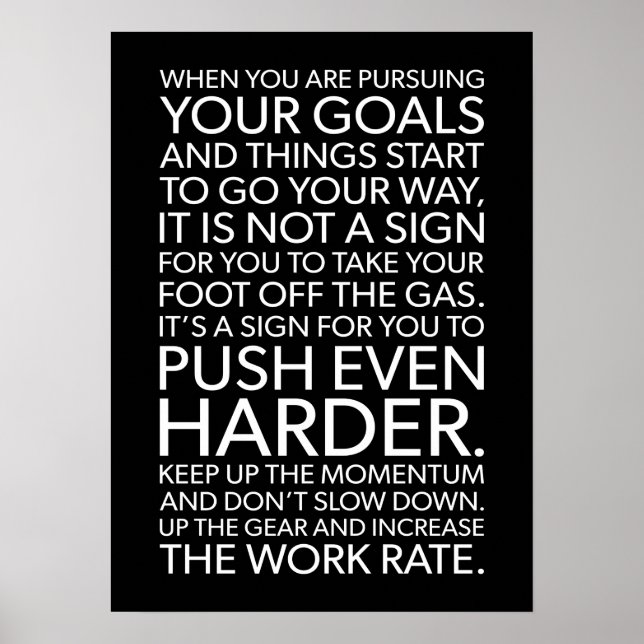 Push Harder - Framgångsrika motiv Poster (Framsidan)