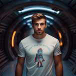 Push inte mina knappar Funny Robot Graphic T Shirt<br><div class="desc">En illustration av en stil-robot följer med den roliga sloganen DON't PUSH MY BUTTONS på den här grafiktäckningen.</div>