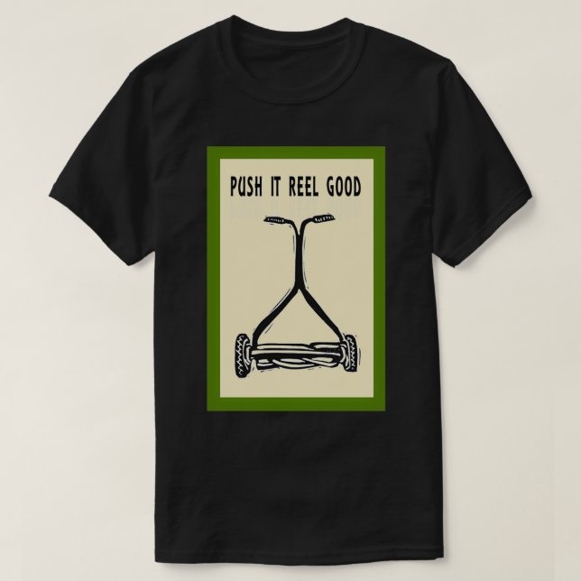 Push it Reel Bra Old school Gräsmatta Mower T Shirt (Design framsida)