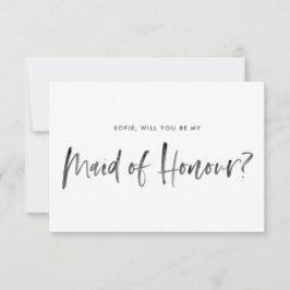 Push Lettering Mint kommer du att vara min Maid of Inbjudningar