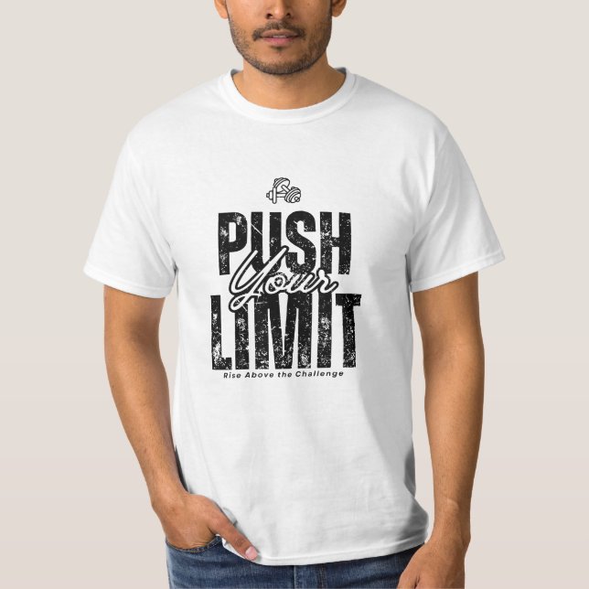 Push Limit. Bästa för Gym Råtta Guy 🏋️ T Shirt (Framsida)