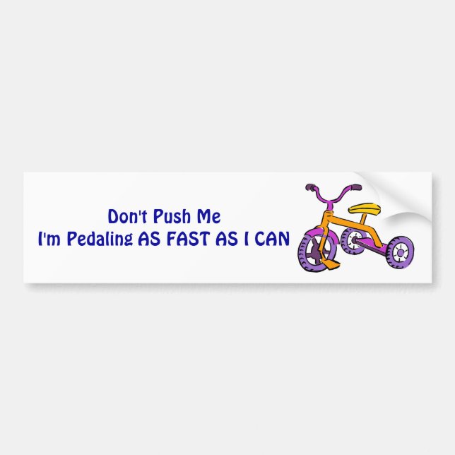 Push mig inte - Bumper Sticker Bildekal (Framsidan)