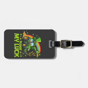 Push My Tur Funny Excavator St patrick's day Bagagebricka
