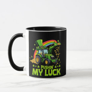 Push My Tur Funny Excavator St patrick's day Mugg