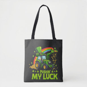 Push My Tur Funny Excavator St patrick's day Tygkasse
