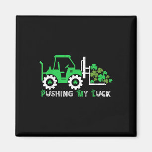 Push My Tur Tractor Lastbil St patricks day Boys Magnet