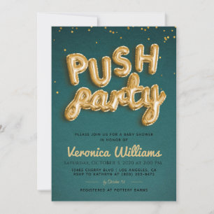 Push Party Trendig Modern babyutsändning - inbjuda Inbjudningar