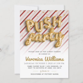Push Party Trendig Modern babyutsändning - inbjuda Inbjudningar