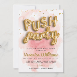 Push Party Trendig Modern babyutsändning - inbjuda Inbjudningar