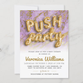 Push Party Trendig Modern babyutsändning - inbjuda Inbjudningar