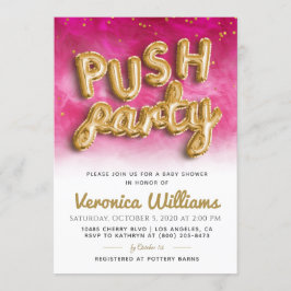 Push Party Trendig Modern babyutsändning - inbjuda Inbjudningar