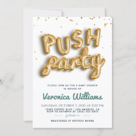 Push Party Trendig Modern babyutsändning - inbjuda Inbjudningar