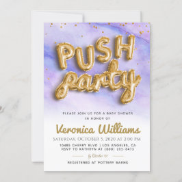 Push Party Trendig Modern babyutsändning - inbjuda Inbjudningar