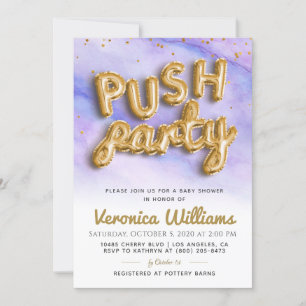 Push Party Trendig Modern babyutsändning - inbjuda Inbjudningar