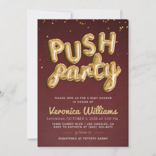 Push Party Trendig Modern babyutsändning - inbjuda Inbjudningar