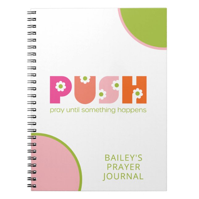 PUSH Pray tills något händer Prayer Journal Anteckningsbok (Framsidan)