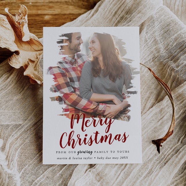 Push Red God jul från vår växande familj Julkort (Skapare uppladdad)