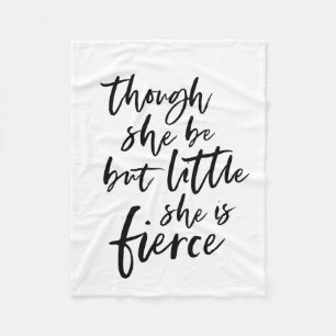 Push Script Little but Fierce William Shakespeare Fleecefilt