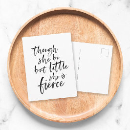 Push Script Little but Fierce William Shakespeare Vykort