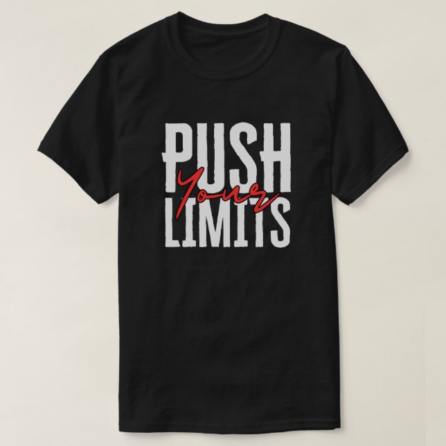 Push Your Limits Fitness Club T-Shirt (Design framsida)