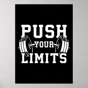 Push your Limits - Gym Workout Motivation Poster