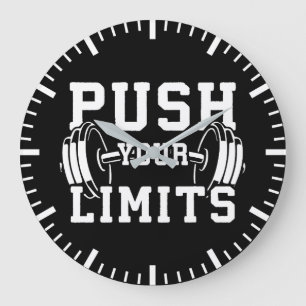 Push your Limits - Gym Workout Motivation Stor Klocka