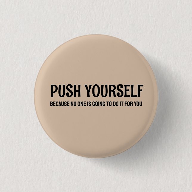Push Yourself - Gym Motivational Quotes Knapp (Framsida)