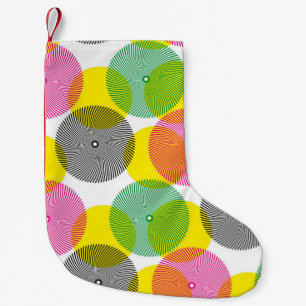 Push Zigzags: Hand plockade Mönster Liten Julstrumpa