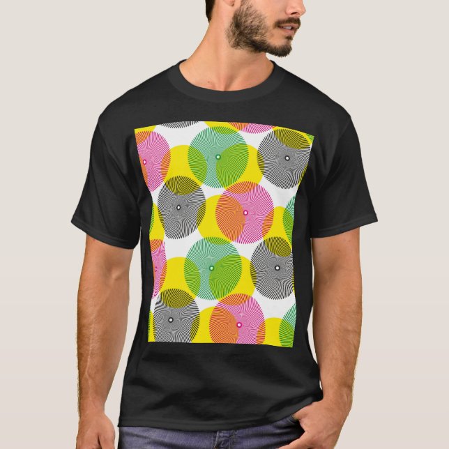Push Zigzags: Hand plockade Mönster T Shirt (Framsida)