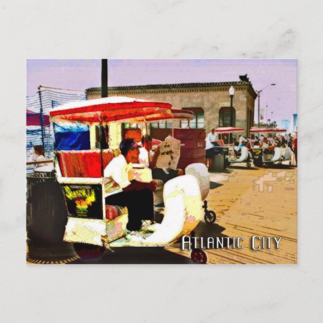 Pushcart på Boardpromenaden Vykort (Framsida)