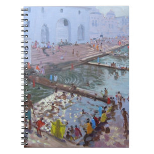 Pushkar ghats Rajasthan Anteckningsbok Med Spiral