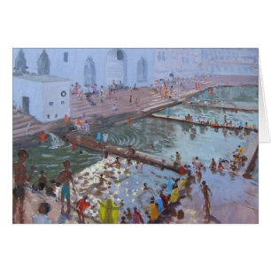 Pushkar ghats Rajasthan Hälsningskort