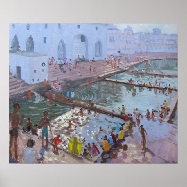 Pushkar ghats Rajasthan Poster (Framsidan)