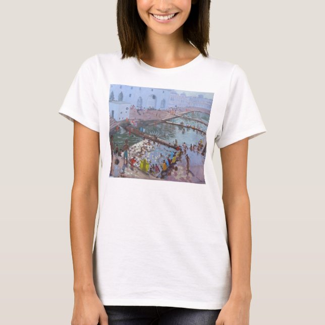 Pushkar ghats Rajasthan T Shirt (Framsida)